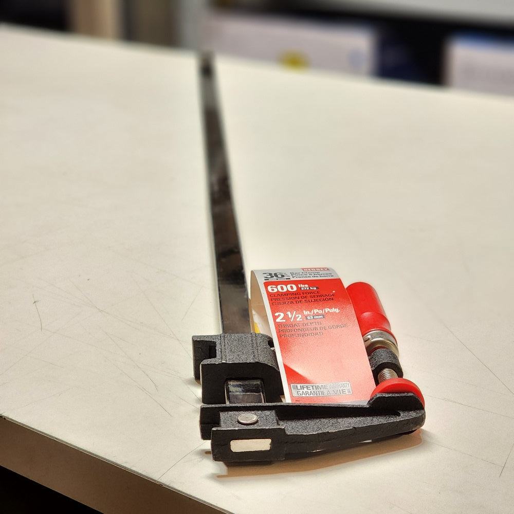 Clutch Style 34 in. Capacity Bar Clamp with Wood Handle and 2-1/2 in. Throat Depth (GSCC2.536) Clutch Style 34 in. Capacity Bar Clamp with Wood Handle and 2-1/2 in. Throat Depth (GSCC2.536)